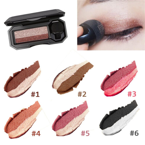 Two Color Eyeshadow Palette with Instant Gradient Effect, Long Lasting Waterproof Smooth Texture 1