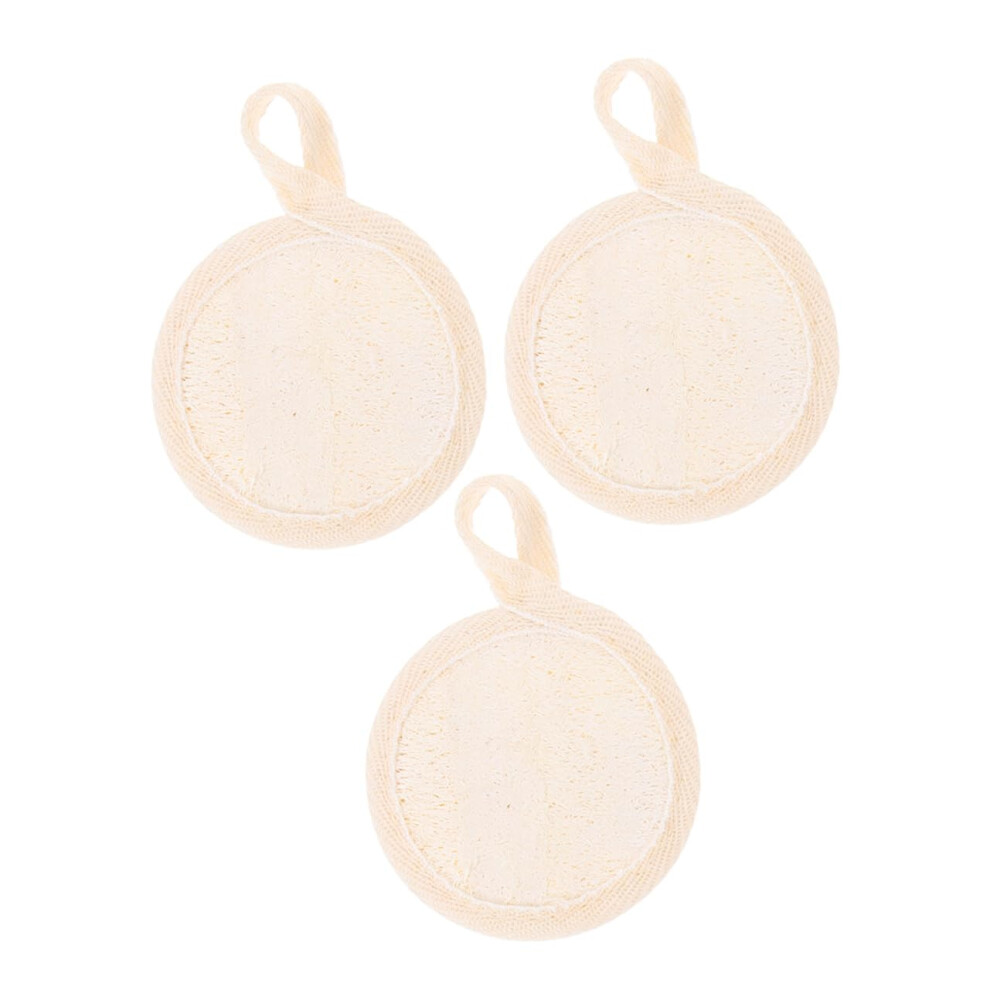 Loofah Bath Scrubber Set with Exfoliating Body and Face Pads for Gentle Deep Cleansing