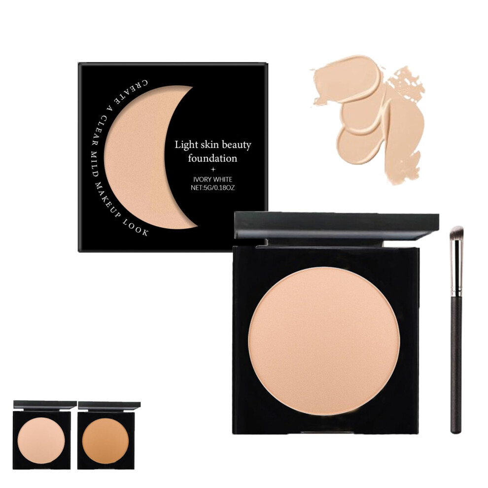 Under Eye Concealer Ivory 0.18oz Full Coverage Dark Circle Corrector with Brush and Hydration