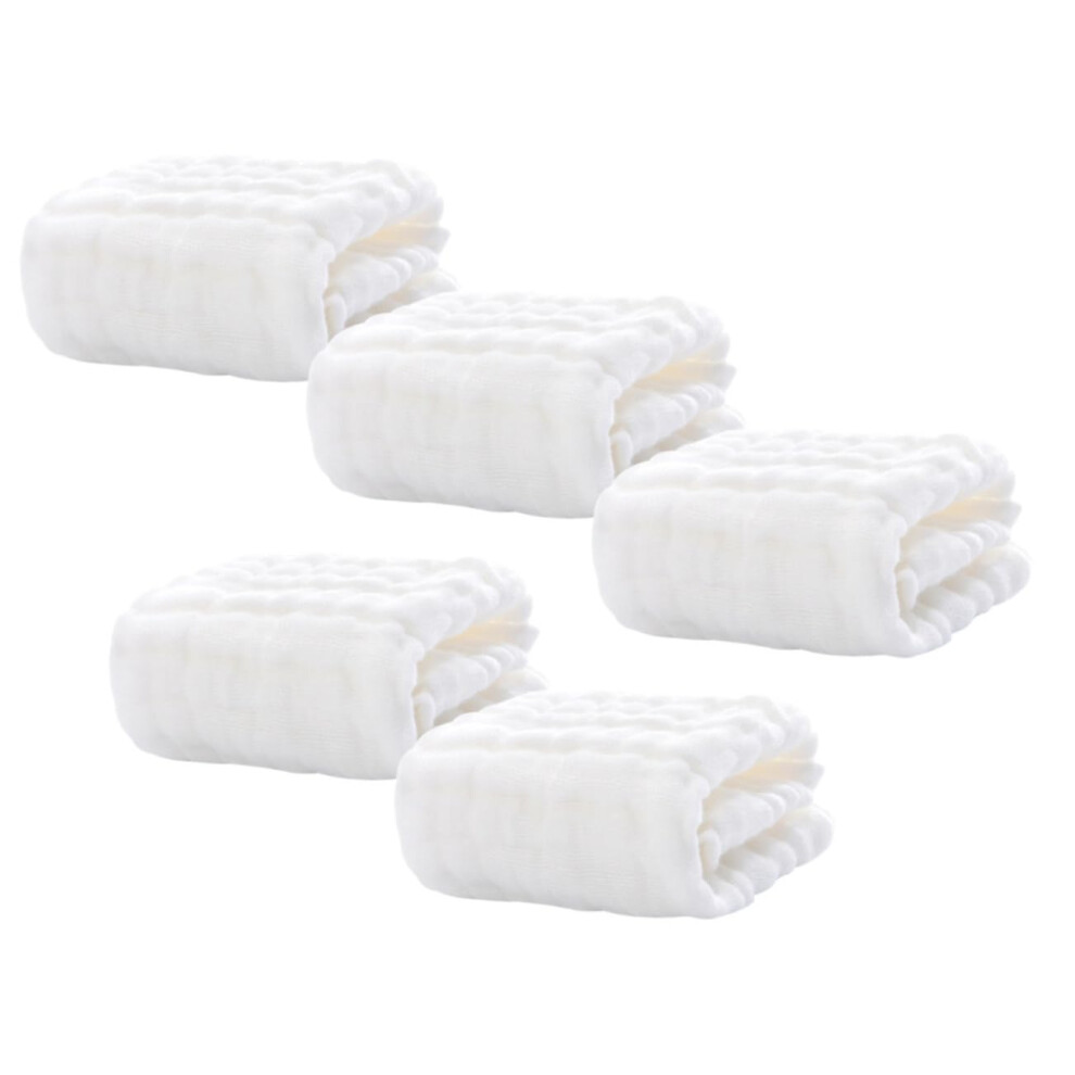 5pcs Baby Muslin Burp Cloths Soft Cotton Newborn Washcloths Absorbent and Breathable