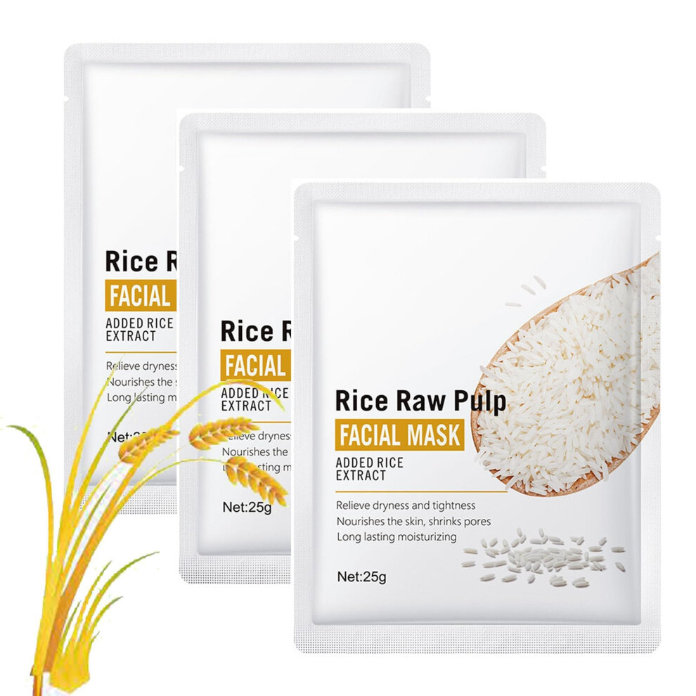 White Rice Face Mask With Natural Rice Essence For Deep Hydration And Instant Radiance
