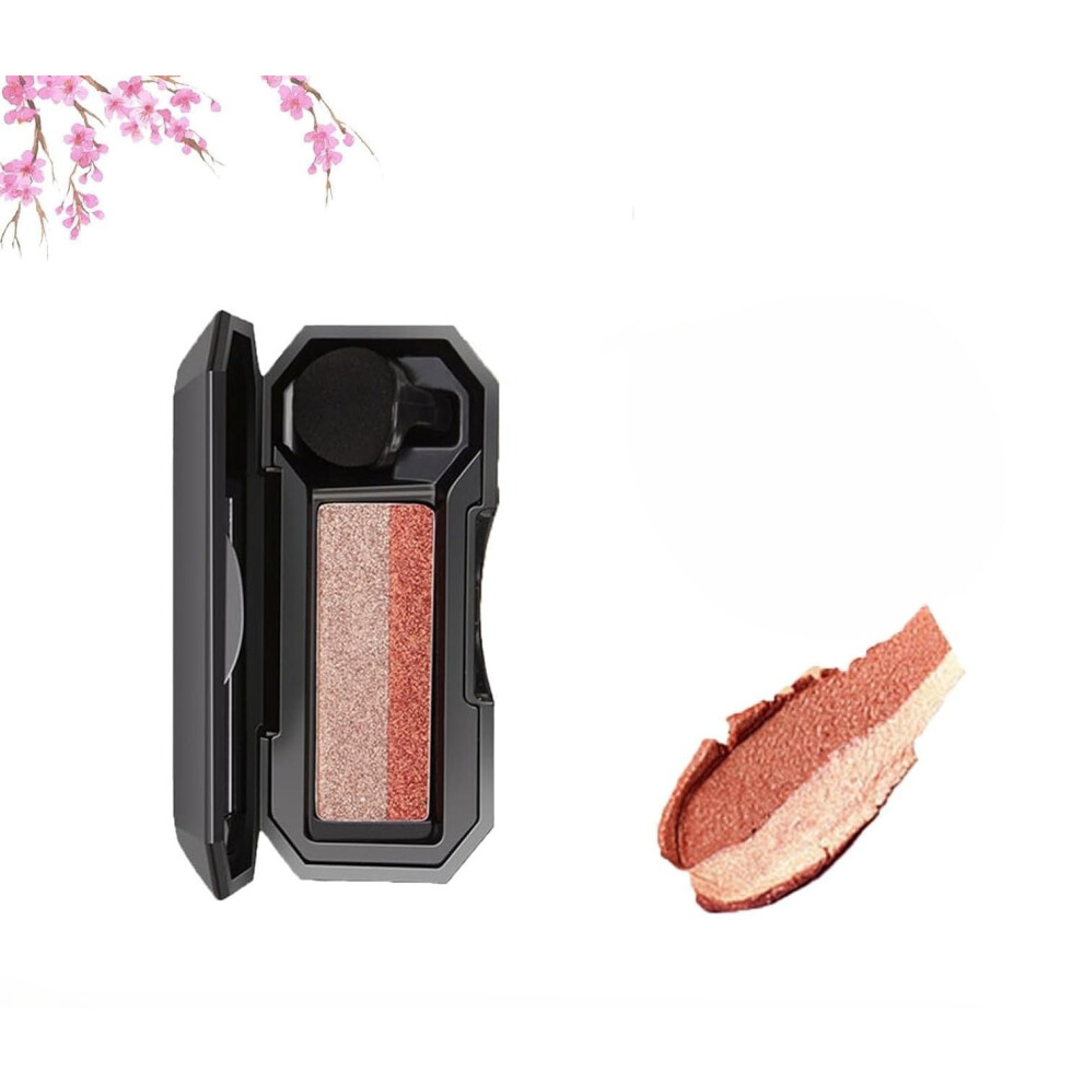 Waterproof Dual Color Eyeshadow Palette with LongLasting Satin Shimmer for Travel