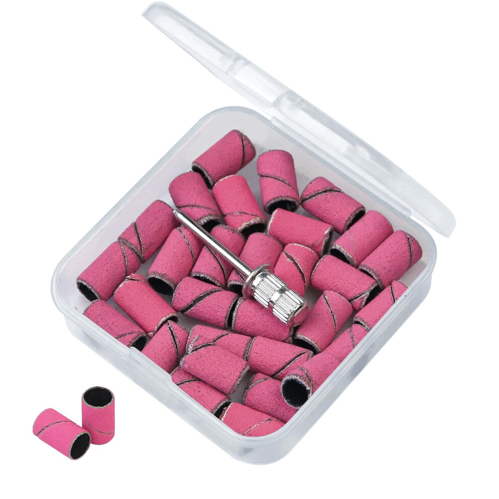 Nail Drill Bits and Sanding Bands Set, Durable Wear Resistant, Multiple Sizes for Salon Manicure