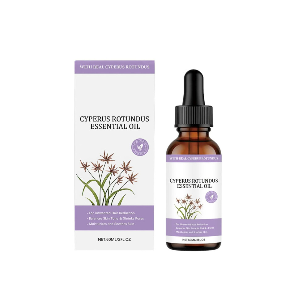 Hair Growth Inhibitor Natural Hair Removal Oil with Cyperus Rotundus for Smooth Skin 60ml 2 Pack