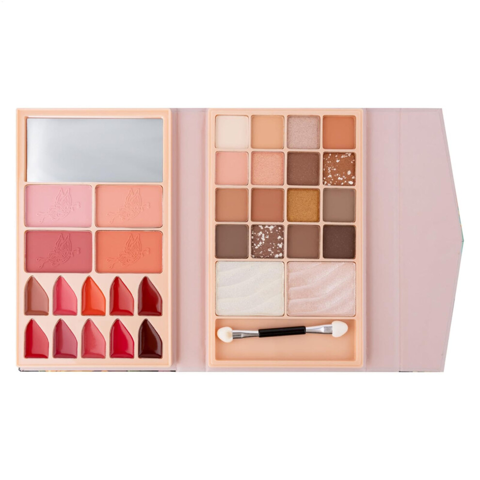Long Lasting Eyeshadow Palette and Waterproof Contour Highlight Kit, Velvety Blendable Makeup Set
