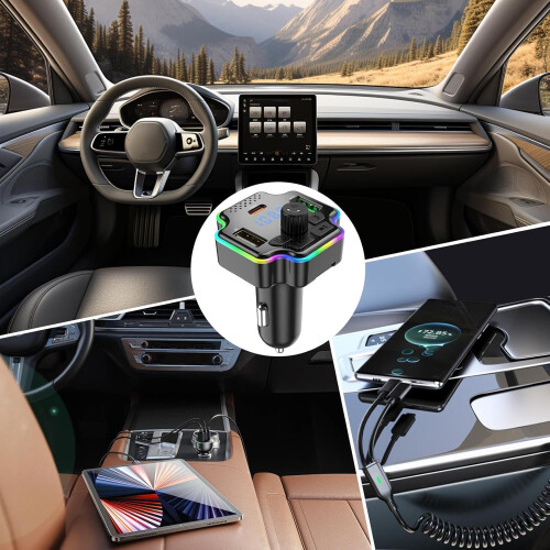 FM Transmitter for Car Wireless FM Radio Transmitter USB MP3 Player Hands Calling 2