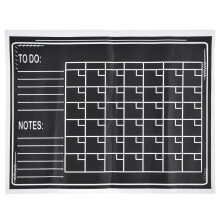 Calendário/Planejador de Parede Decorativo com Superfície de Quadro Negro Apagável para Organização Mensal, Adequado para Superfícies Lisas e