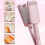 Wave Curling Iron, 4 Temp Crimper, Fast Heating Wand with 3 Ceramic Barrels (Pink) 2