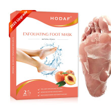 Foot Peel Mask 2 Pairs Peach Scent Deep Exfoliation PlantBased Moisture Boost for Calluses and Cracked Heels