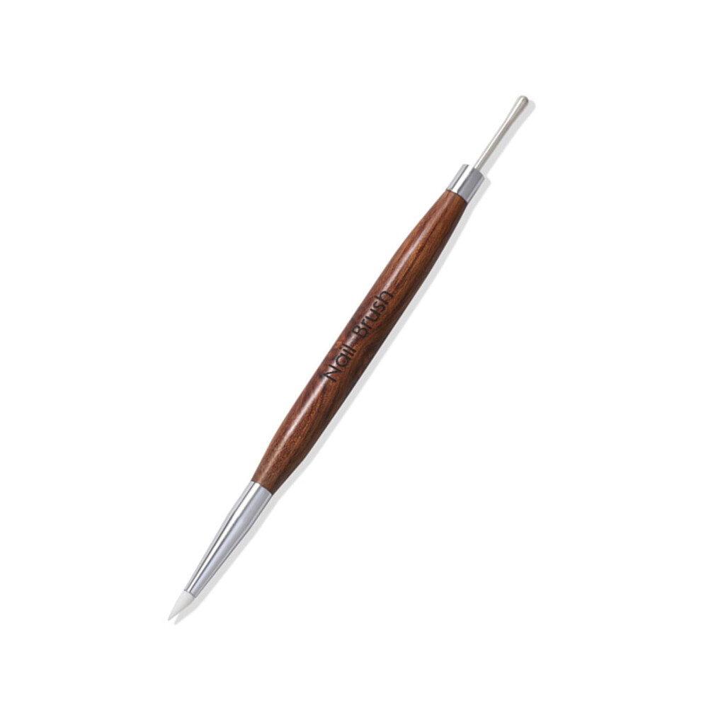Nail Art Pen with Precision Silicone Tips, DualEnded Wood Handle Brush for Gel Polish