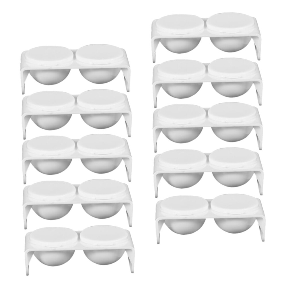 10pcs Crystal Dappen Dish Double Well Nail Art Cup for Acrylic Powder Mixing Manicure