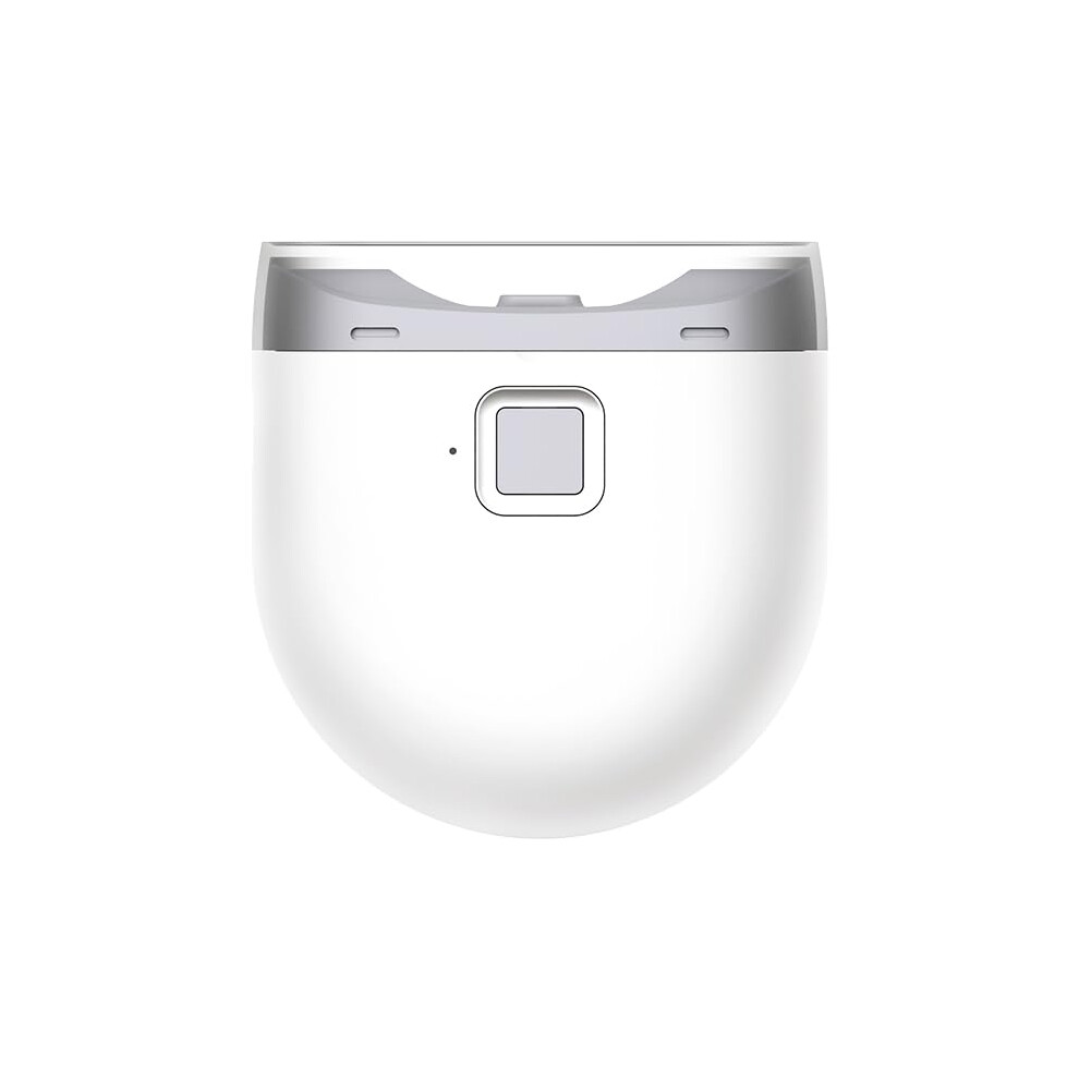 Electric Nail Clipper with Light and Debris Collection, Safe Rounded Blade, Rechargeable, White