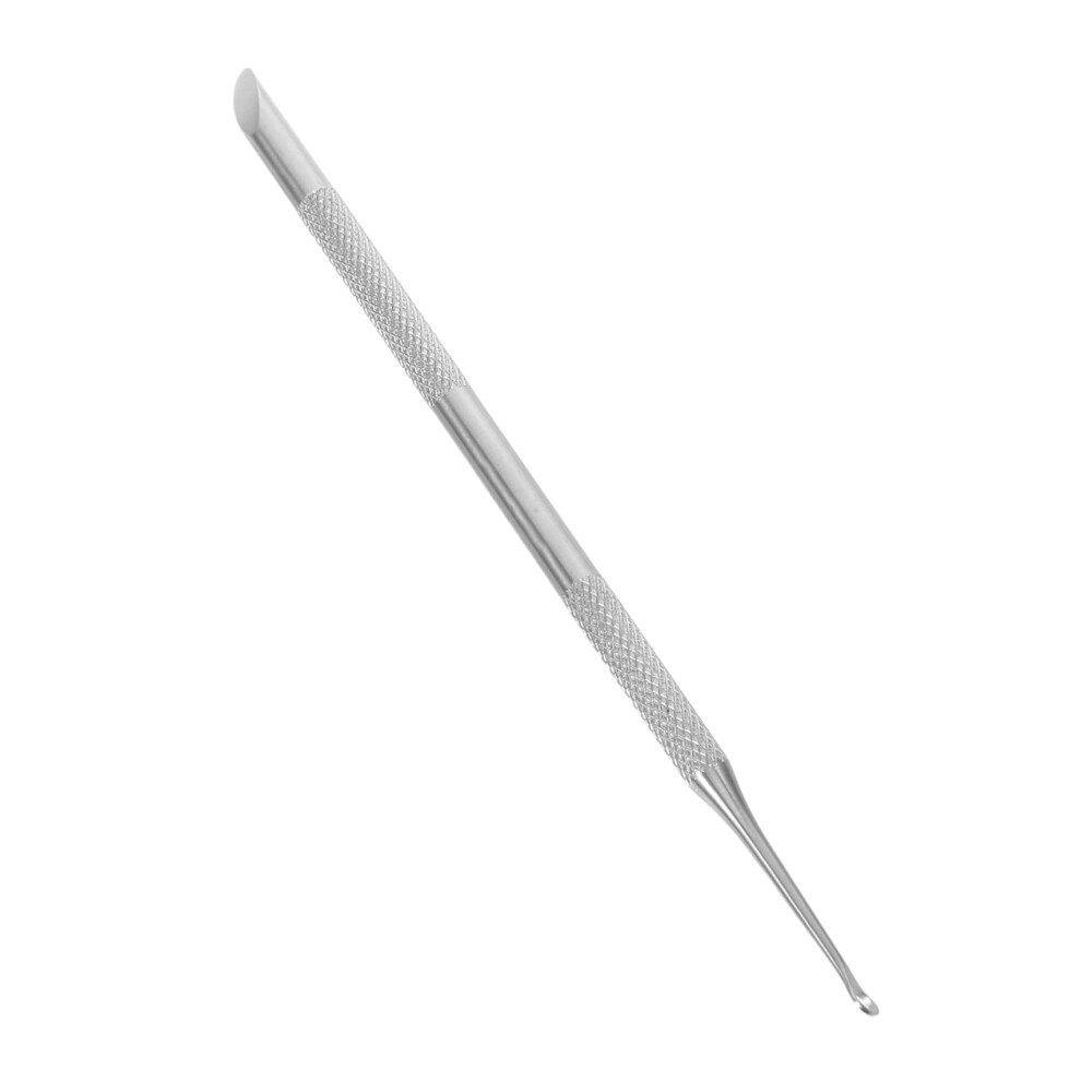 Dual Head Steel Cuticle Pusher and Remover Tool for Manicure and Pedicure Nail Care