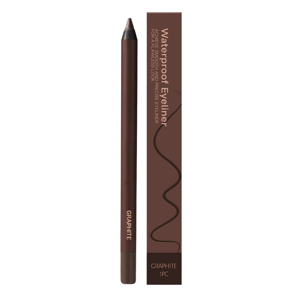 Brown Waterproof Eyeliner Pencil And Eyebrow Pencil 2 In 1 Dual Ended Smudge Proof Long Lasting