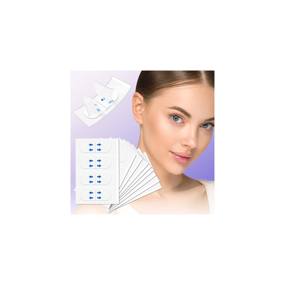 Face Lift Tape Invisible with Adjustable Strings Waterproof for Double Chin Wrinkles 60PCS