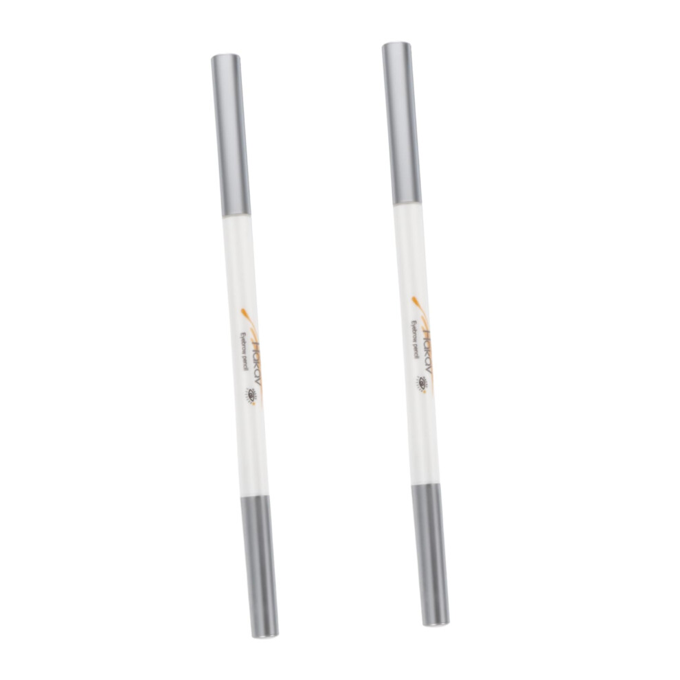 Natural Eyebrow Pencil with Brush 2pcs Dual Ended Brow Shaping and Filling Tool for Travel