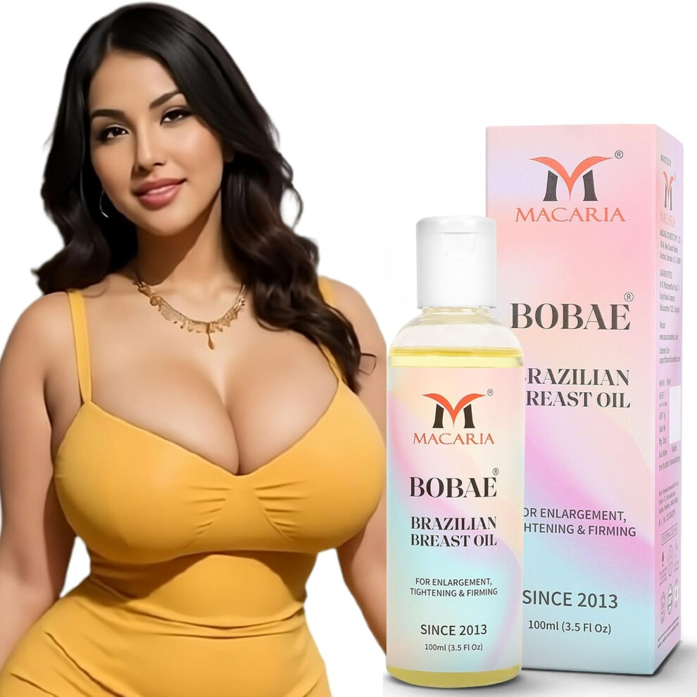 Brazilian Breast Enhancement Oil with Bust Firming and Hydrating Care for Fuller, Smoother Look