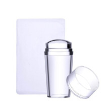 Clear Silicone Nail Stamper with Scraper Set for Precise Nail Art Design Transfer
