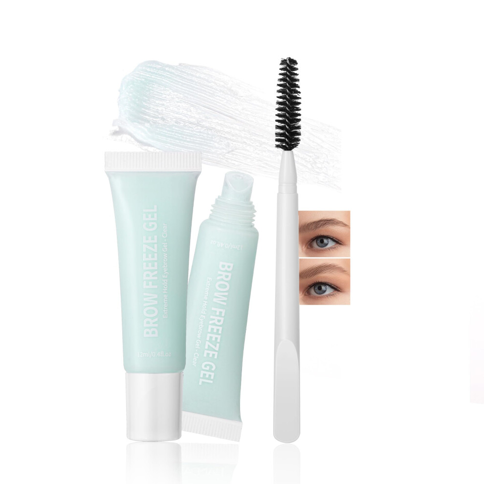 Clear Brow Gel Waterproof Eyebrow Gel 16H LongLasting Strong Hold SmudgeProof QuickDrying