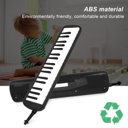 37-Key Melodica Wind Instrument for Beginners in Black - Ideal for Learning 2