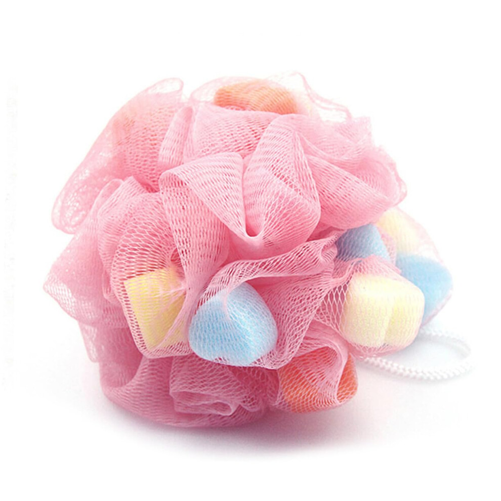 4pcs HeartShaped Bath Sponge and Shower Loofah with Soft Mesh for Gentle Exfoliation and Rich Lather