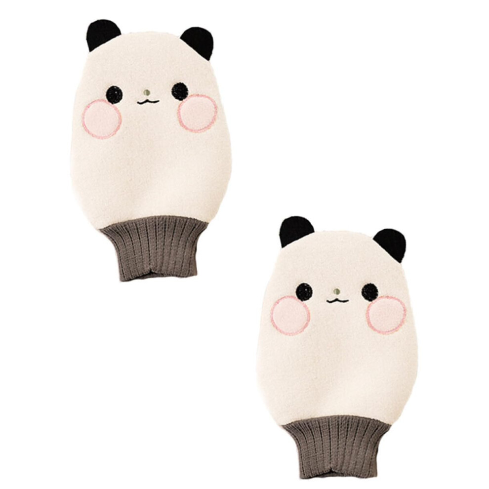 Exfoliating Bath Gloves and Body Scrubber Towel, 2pcs for Gentle Skin Care and Full Body Reach