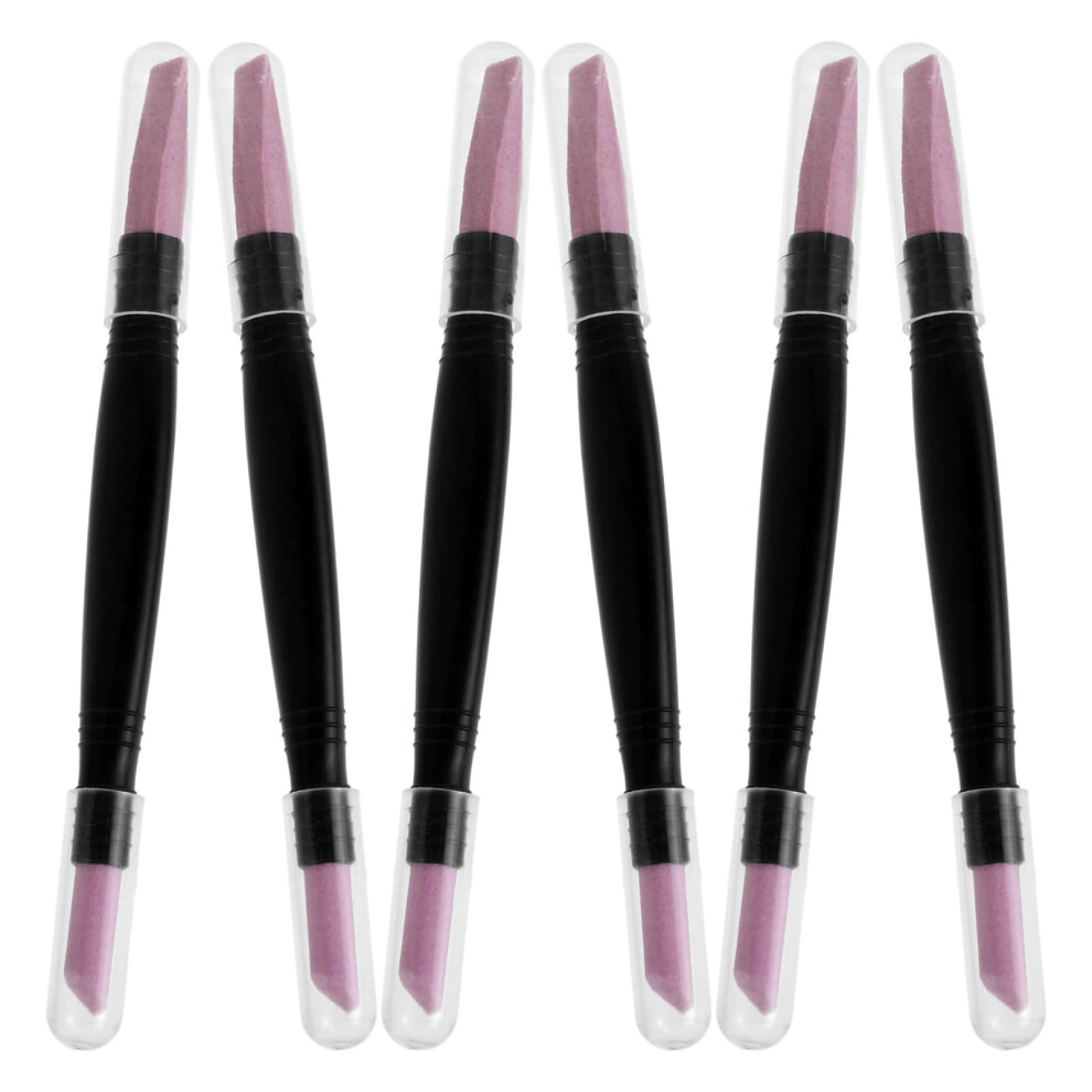6pcs Double Ended Nail Sanding Pen Cuticle Polishing Tool for Gentle Precision Nail Care