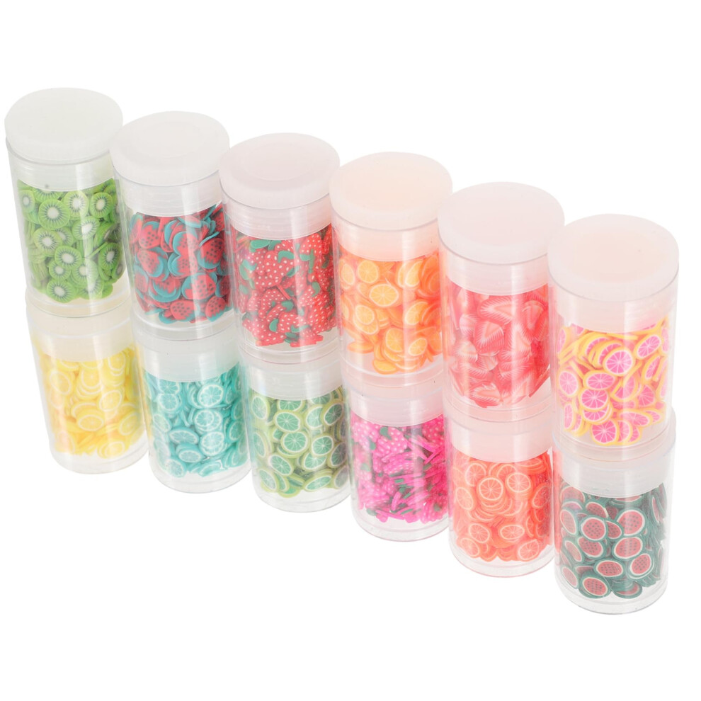 Fruit Nail Art Decorations Polymer Clay Slices MultiColor Fruit Shapes for DIY Manicure and Salon Use