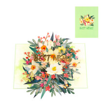 3D-Popup-Grußkarte für Mama, bunte Blumensegen-Geschenkkarte mit