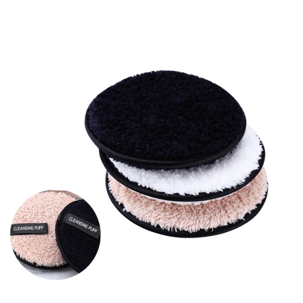 Makeup Remover Pads Set 3pcs Reusable Cotton DoubleSided Microfiber Facial Cleansing for All Skin Types