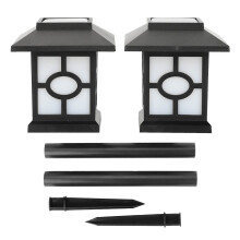 Energy-Efficient Solar Wall Sconces, Decorative Solar Deck Lights, 2Pcs Outdoor Lighting Tool For Patio Garden, Solar Powered Outdoor Lighting With