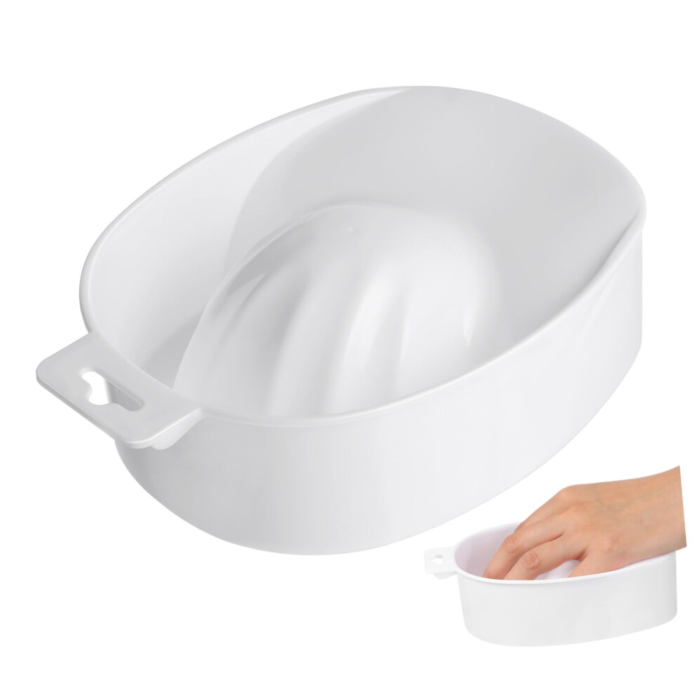 Plastic Nail Soak Bowl for Gel Polish Removal, FullFinger Manicure Tray for Salon and Home Use