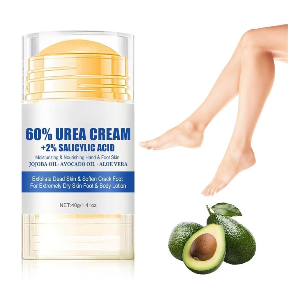 Cream 60% Urea Foot For Cracked Heels, Intensive Moisturizing For Dry Feet, Knees And Elbows (2)