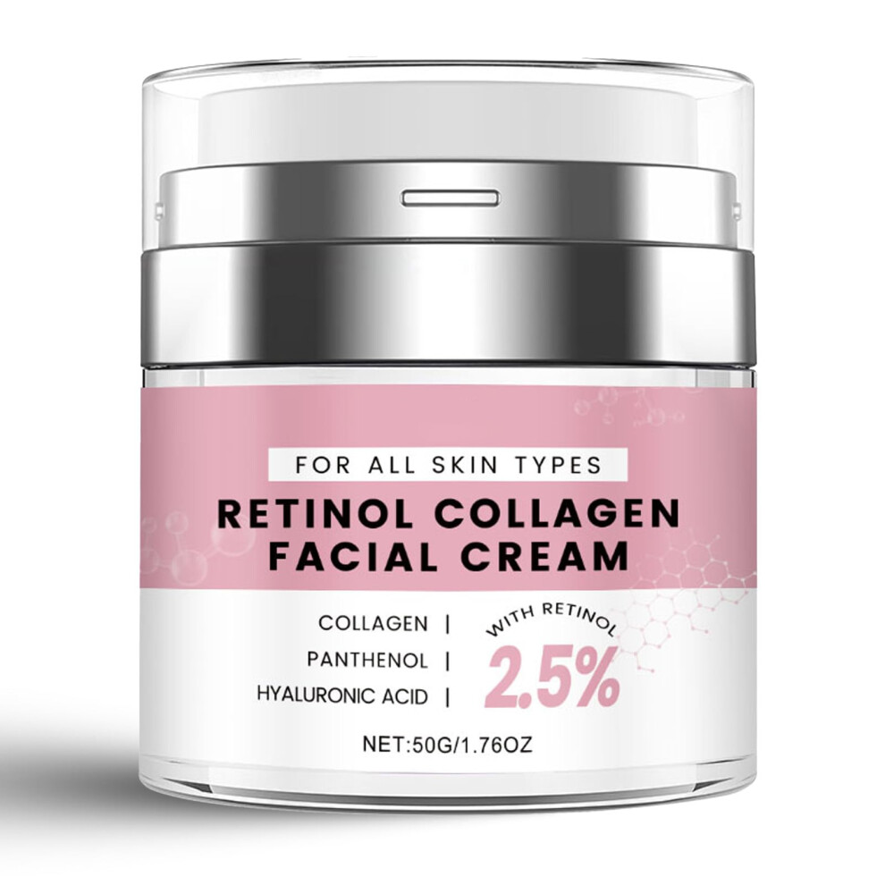 Cream Retinol Face Anti Aging Moisturizer With Hyaluronic Acid And Collagen, 1.76Oz