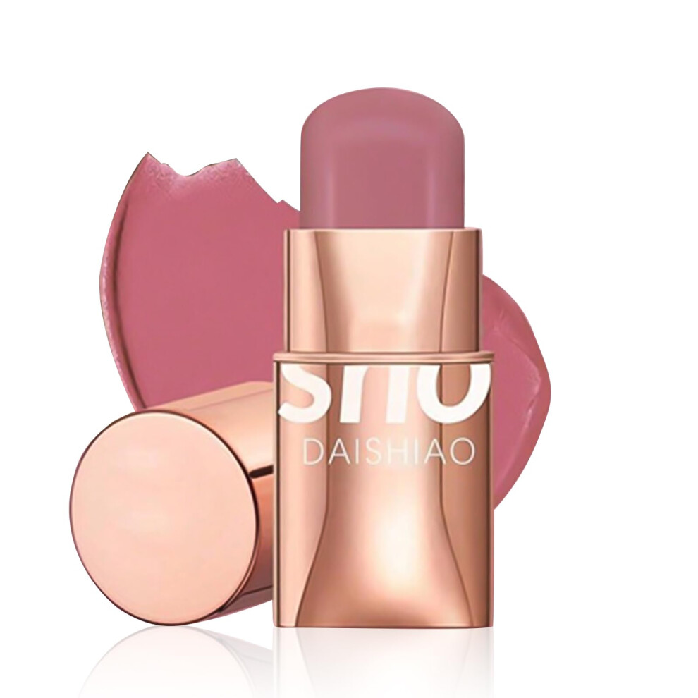 Cream Multiuse Blush Stick For Eyes Lips Cheeks, Organic Longlasting 3In1 Makeup