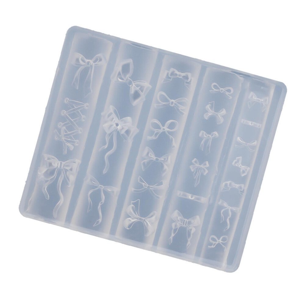 3D Bowknot Silicone Mold for Nail Art Decorations, Reusable Easy Demolding Craft Tool