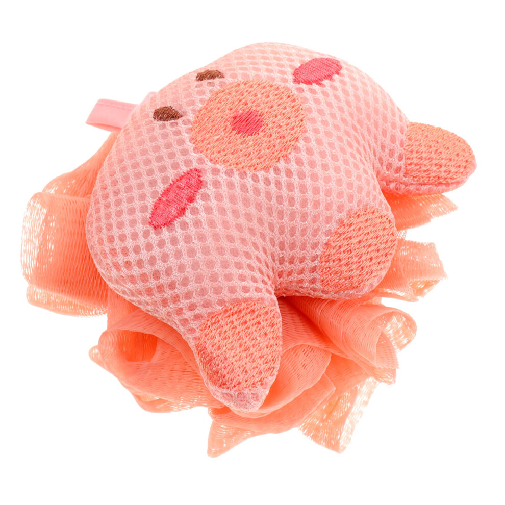 Cartoon Octopus Bath Loofah Shower Scrubber with Soft Fluffy Mesh for Gentle Daily Exfoliation
