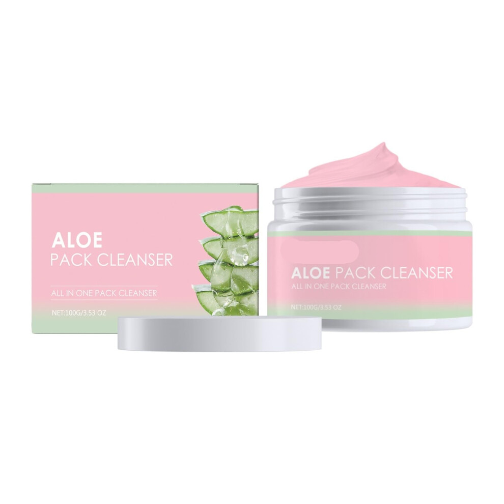 Aloe Vera Facial Cleanser Gentle Face Wash for Sensitive Skin Deep Pore Cleansing and Makeup Removal 1PCS