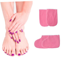 Paraffin Wax Mitts and Booties Set for Heat Retention, Reusable Cotton Gloves for Hand and Foot Spa