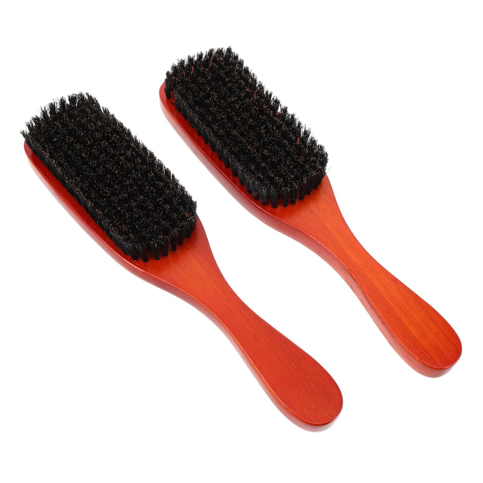 Boar Bristle Beard Brush for Men with Wooden Handle, Soft Bristles, Gentle Grooming, Pocket Size