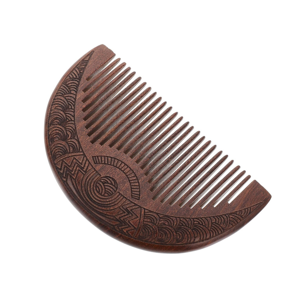 Unisex Wooden Hair Comb For Gentle Detangling Curly And Wavy Hair Compact Durable Travelfriendly