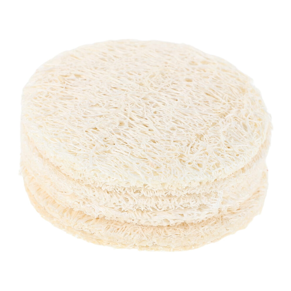 Facial Exfoliating Loofah Pads 6pcs for Gentle Deep Cleansing Round Face Scrubber Travel Friendly