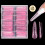 Poly Gel Nail Forms Clear Reusable Dual Forms Acrylic Nail Extension Tips with Length Scale 5