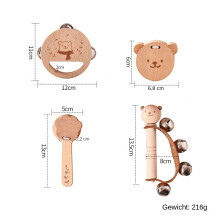 (Muziekinstrumentenpakketten 4 Pack) Houten muziekinstrument pakketten vroeg onderwijs
