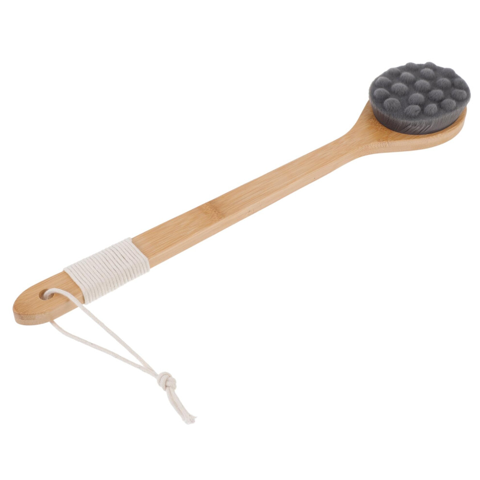 Bath Brush with Long Handle Back Scrubber for Shower Gentle Exfoliation Ergonomic Grip