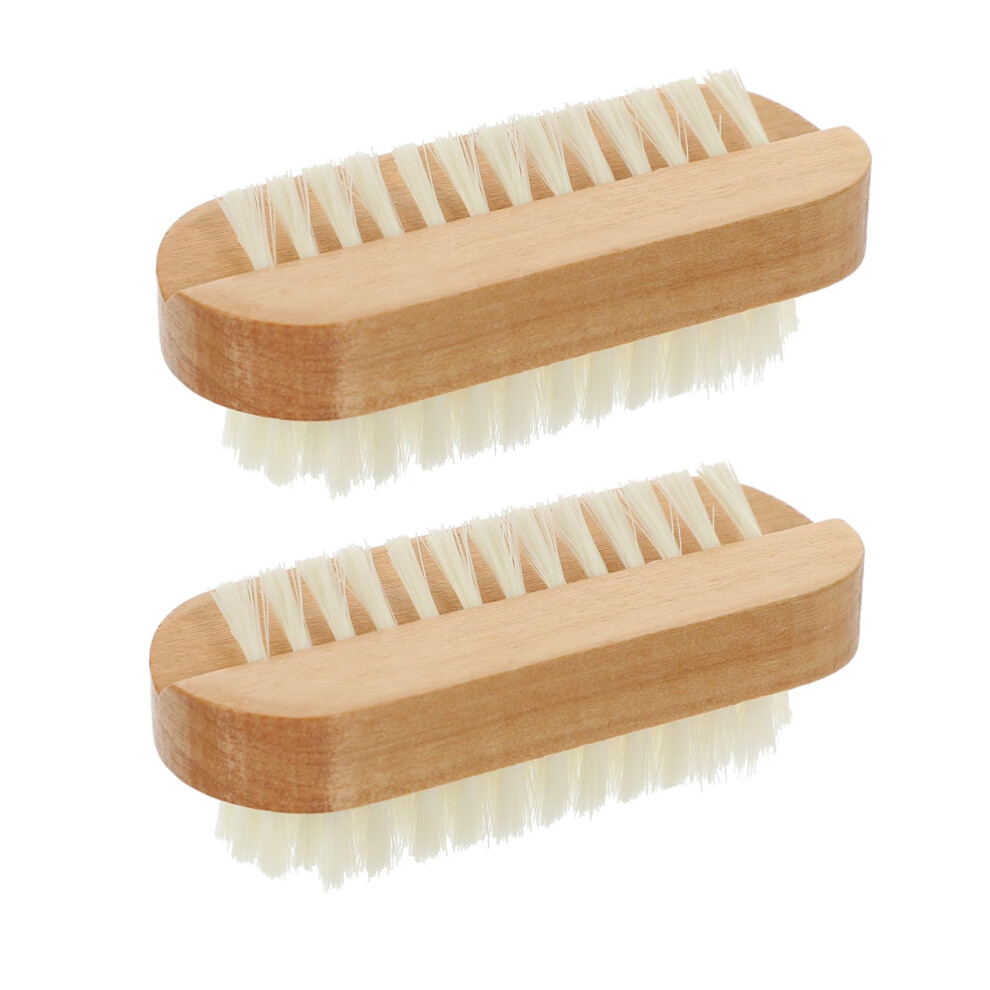 DualSided Nail Brush Set with Angled Bristles for Fingernail Cleaning and Comfortable Grip