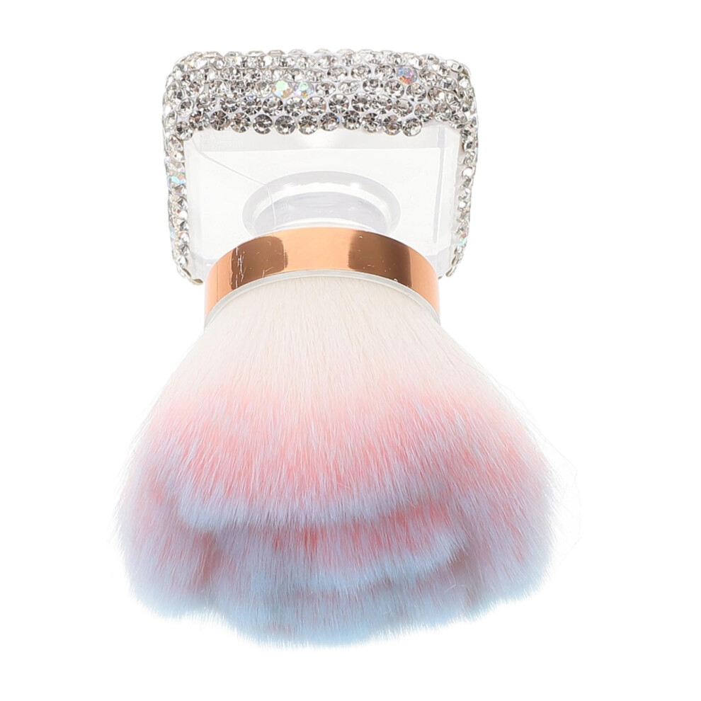 Nail Dust Brush with Dense Soft Bristles for Acrylic Nails and Manicure, Ergonomic Clear Handle
