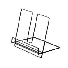 Portable Cookbook Holder Rustproof Metal Music Stand Magazine Reading Rack Tablet Stand Black