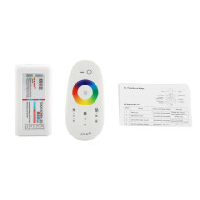 RGB CCT LED-stripekontroller for smarthjem, RF trådløs 4-soners lyskontroll med fleksibelt lemdesign og LED-fjernkontrollsystem med lavt