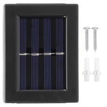 Luminárias de parede externas, luminárias solares para decks, postes de luz solares com acendimento/desligamento automático para quintais,
